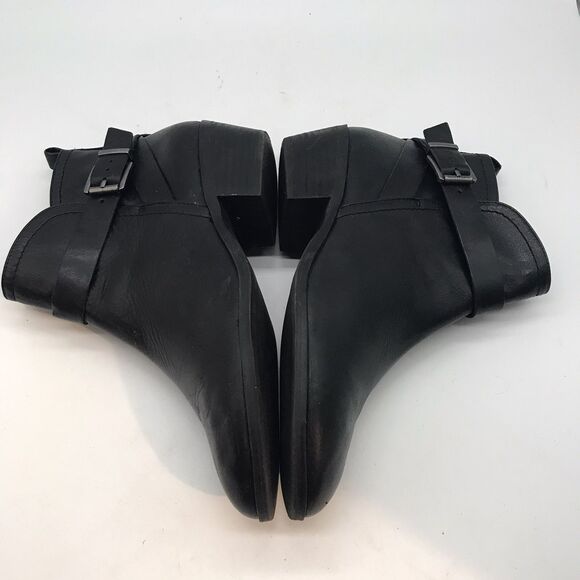 Vince Camuto VP-Peamer Ankle Bootie Women's 8.5M Black Leather Buckle Side Zip - Picture 8 of 14